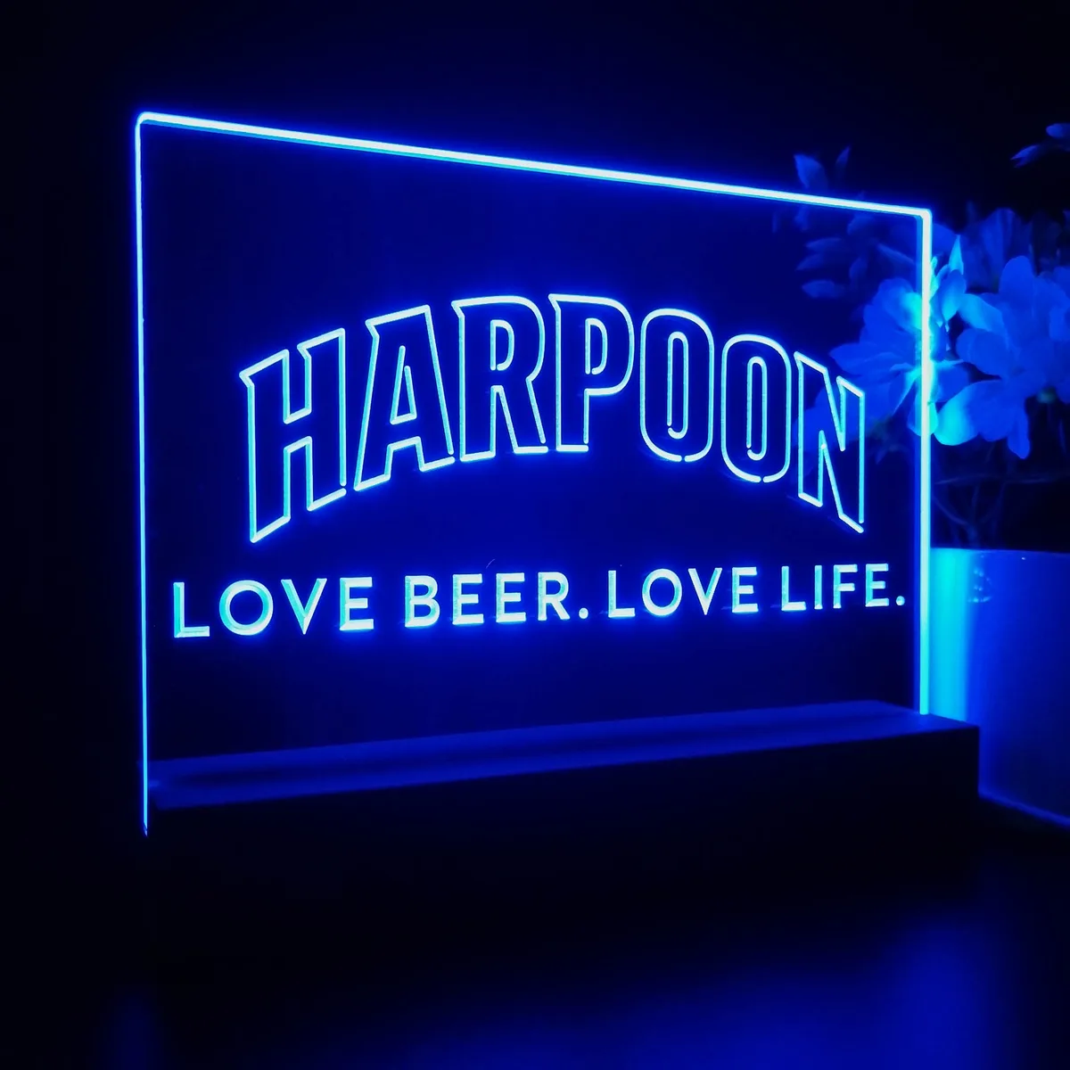 Harpoon Love Beer. Love Life. LED Desk Light