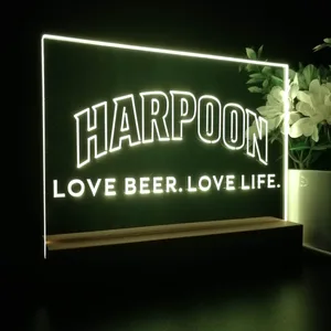 Harpoon Love Beer. Love Life. LED Desk Light