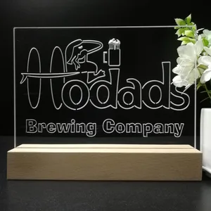 Hodad's Brewing Company Logo LED Desk Light