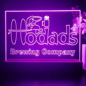 Hodad's Brewing Company Logo LED Desk Light