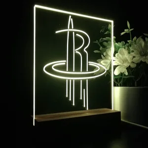 Houston Rockets Logo LED Desk Light