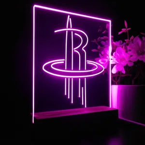 Houston Rockets Logo LED Desk Light