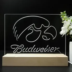 Iowa Hawkeyes Budweiser LED Desk Light