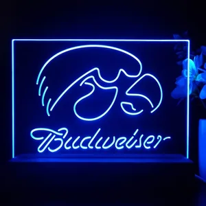 Iowa Hawkeyes Budweiser LED Desk Light