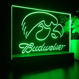 Iowa Hawkeyes Budweiser LED Desk Light