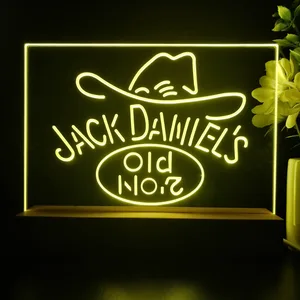 Jack Daniel's Cowboy Hat Old No. 7 LED Desk Light