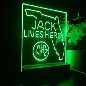 Jack Daniel's Jack Lives Here Florida LED Desk Light