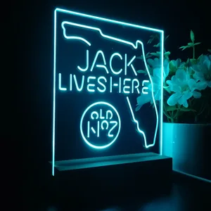 Jack Daniel's Jack Lives Here Florida LED Desk Light