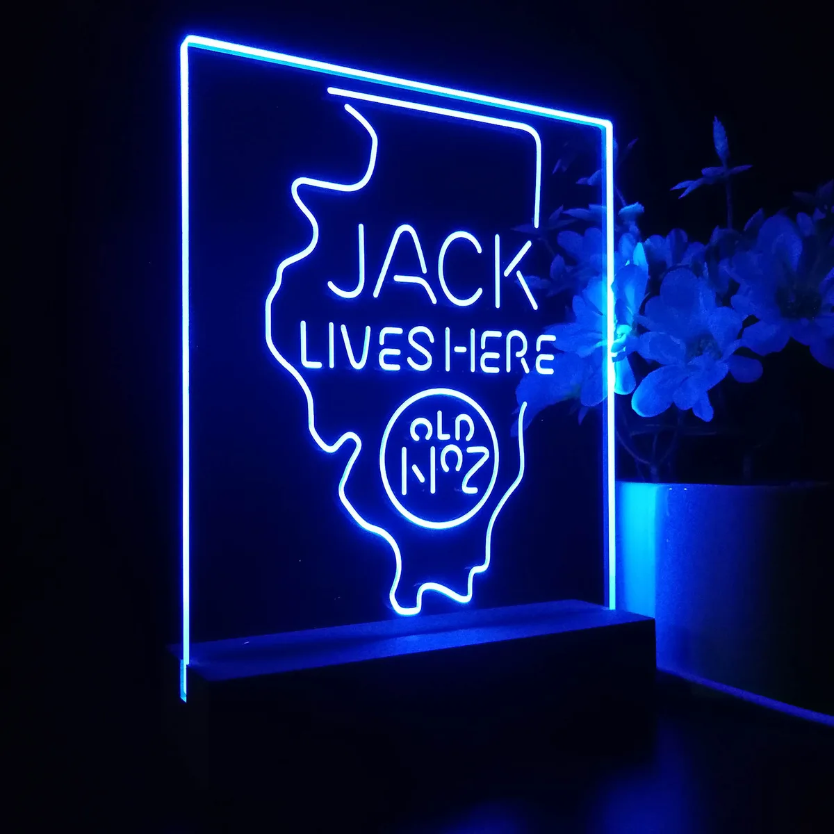 Jack Daniel's Jack Lives Here Illinois LED Desk Light