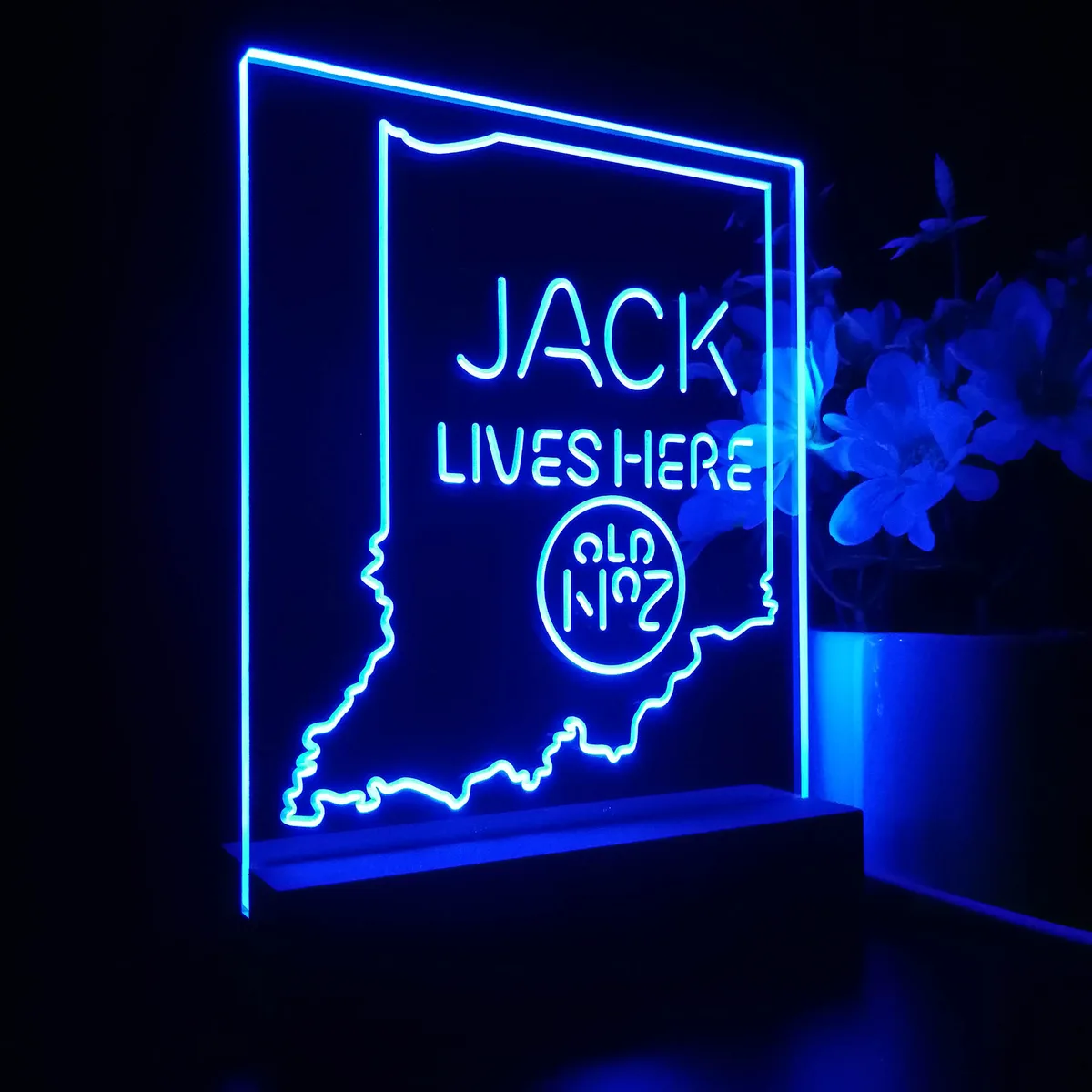 Jack Daniel's Jack Lives Here Indiana LED Desk Light