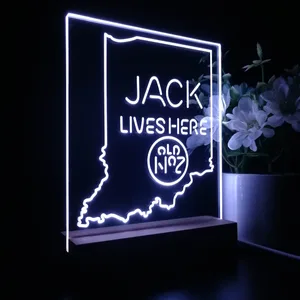 Jack Daniel's Jack Lives Here Indiana LED Desk Light