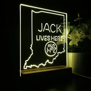 Jack Daniel's Jack Lives Here Indiana LED Desk Light