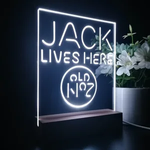 Jack Daniel's Jack Lives Here LED Desk Light