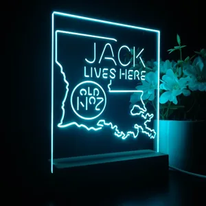 Jack Daniel's Jack Lives Here Louisiana LED Desk Light