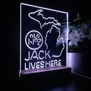 Jack Daniel's Jack Lives Here Michigan LED Desk Light