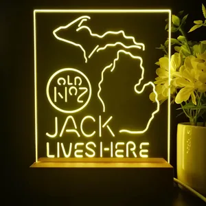 Jack Daniel's Jack Lives Here Michigan LED Desk Light