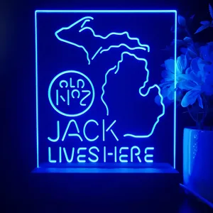 Jack Daniel's Jack Lives Here Michigan LED Desk Light
