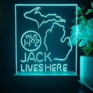 Jack Daniel's Jack Lives Here Michigan LED Desk Light