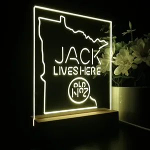 Jack Daniel's Jack Lives Here Minnesota LED Desk Light