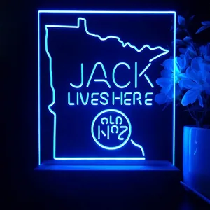 Jack Daniel's Jack Lives Here Minnesota LED Desk Light