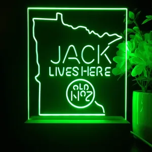 Jack Daniel's Jack Lives Here Minnesota LED Desk Light