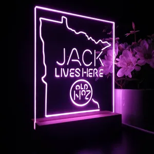 Jack Daniel's Jack Lives Here Minnesota LED Desk Light
