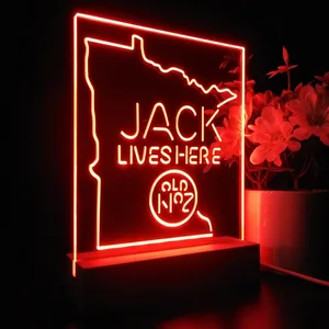 Jack Daniel's Jack Lives Here Minnesota LED Desk Light