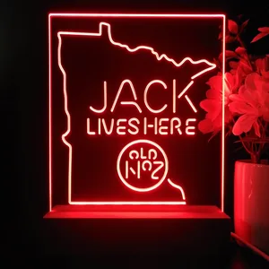 Jack Daniel's Jack Lives Here Minnesota LED Desk Light