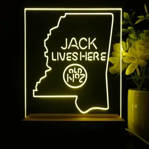 Jack Daniel's Jack Lives Here Mississippi LED Desk Light
