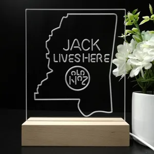 Jack Daniel's Jack Lives Here Mississippi LED Desk Light