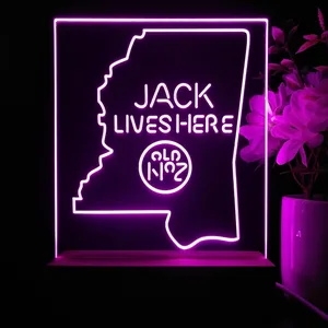 Jack Daniel's Jack Lives Here Mississippi LED Desk Light