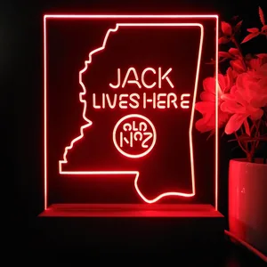 Jack Daniel's Jack Lives Here Mississippi LED Desk Light