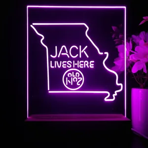 Jack Daniel's Jack Lives Here Missouri LED Desk Light