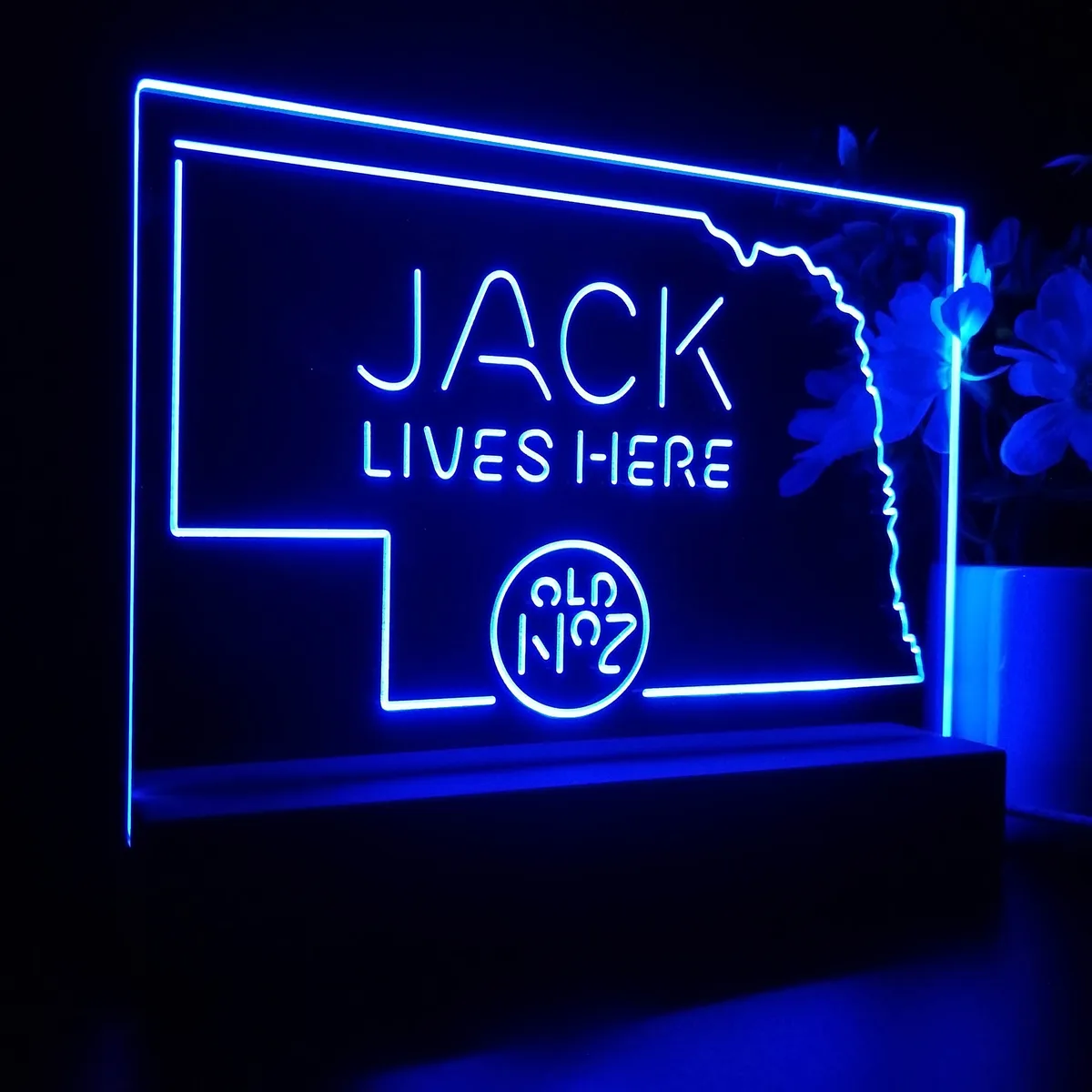 Jack Daniel's Jack Lives Here Nebraska LED Desk Light