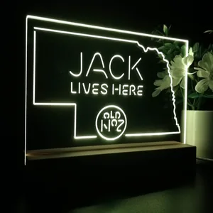 Jack Daniel's Jack Lives Here Nebraska LED Desk Light