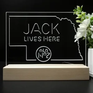 Jack Daniel's Jack Lives Here Nebraska LED Desk Light
