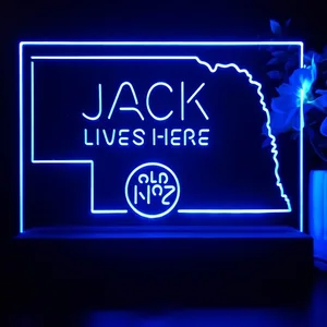 Jack Daniel's Jack Lives Here Nebraska LED Desk Light