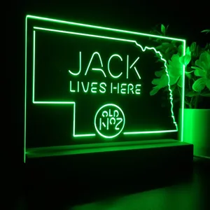 Jack Daniel's Jack Lives Here Nebraska LED Desk Light
