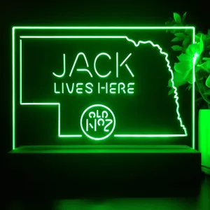 Jack Daniel's Jack Lives Here Nebraska LED Desk Light