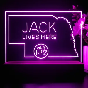 Jack Daniel's Jack Lives Here Nebraska LED Desk Light