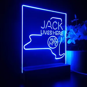 Jack Daniel's Jack Lives Here New York LED Desk Light