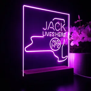 Jack Daniel's Jack Lives Here New York LED Desk Light