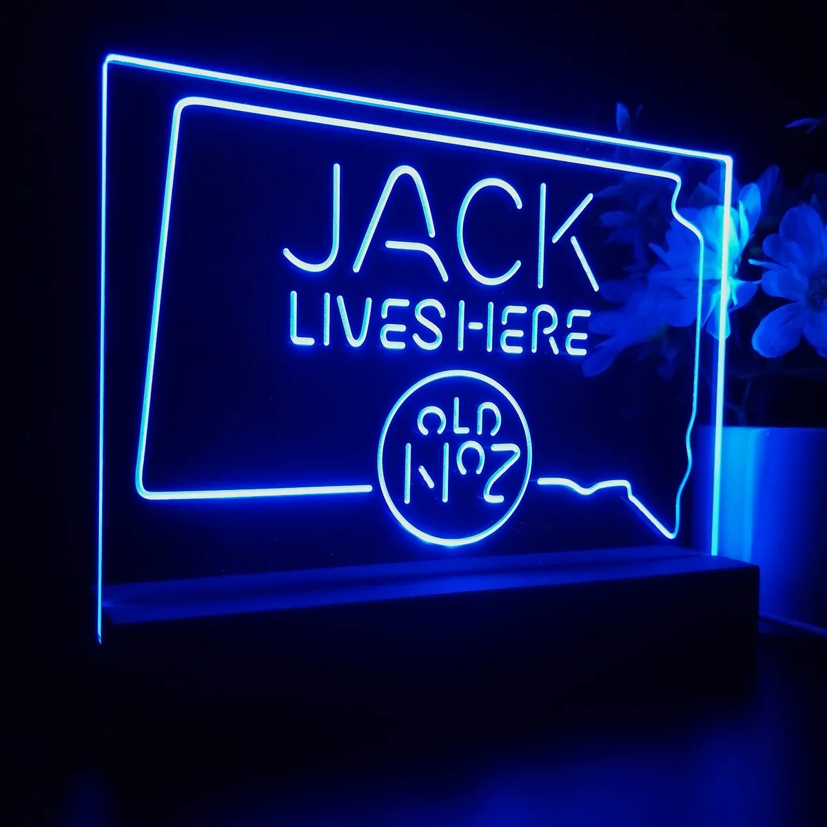 Jack Daniel's Jack Lives Here North Dakota LED Desk Light