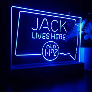Jack Daniel's Jack Lives Here North Dakota LED Desk Light