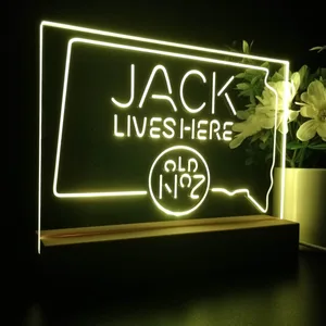 Jack Daniel's Jack Lives Here North Dakota LED Desk Light