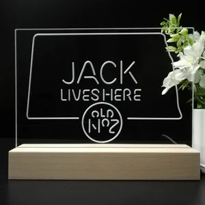 Jack Daniel's Jack Lives Here North Dakota LED Desk Light