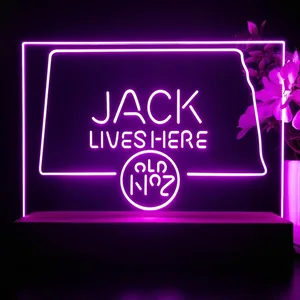 Jack Daniel's Jack Lives Here North Dakota LED Desk Light