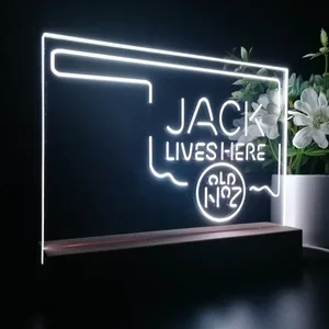 Jack Daniel's Jack Lives Here Oklahoma LED Desk Light