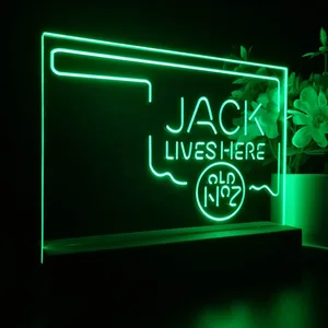 Jack Daniel's Jack Lives Here Oklahoma LED Desk Light