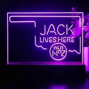 Jack Daniel's Jack Lives Here Oklahoma LED Desk Light